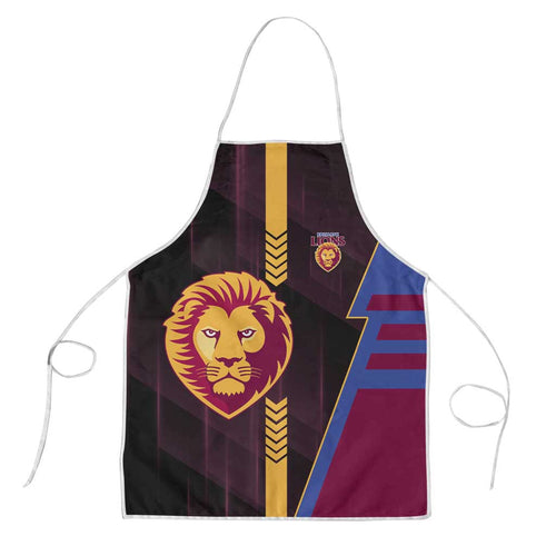 Brisbane Lions Apron Modern Geometric Sports Graphic Style