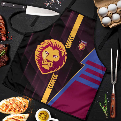 Brisbane Lions Apron Modern Geometric Sports Graphic Style