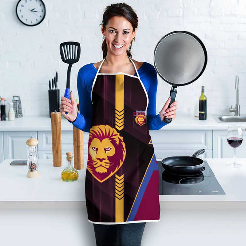 Brisbane Lions Apron Modern Geometric Sports Graphic Style