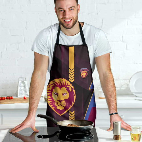 Brisbane Lions Apron Modern Geometric Sports Graphic Style