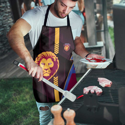 Brisbane Lions Apron Modern Geometric Sports Graphic Style