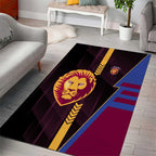 Brisbane Lions Area Rug Modern Geometric Sports Graphic Style