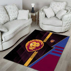 Brisbane Lions Area Rug Modern Geometric Sports Graphic Style