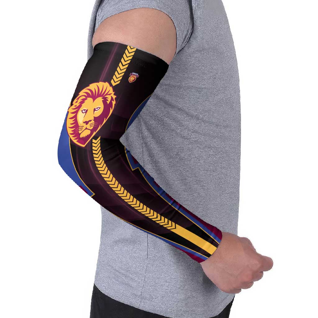 Personalized Brisbane Lions Arm Sleeves Modern Geometric Sports Graphic Style