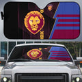 Brisbane Lions Auto Sun Shade Modern Geometric Sports Graphic Style