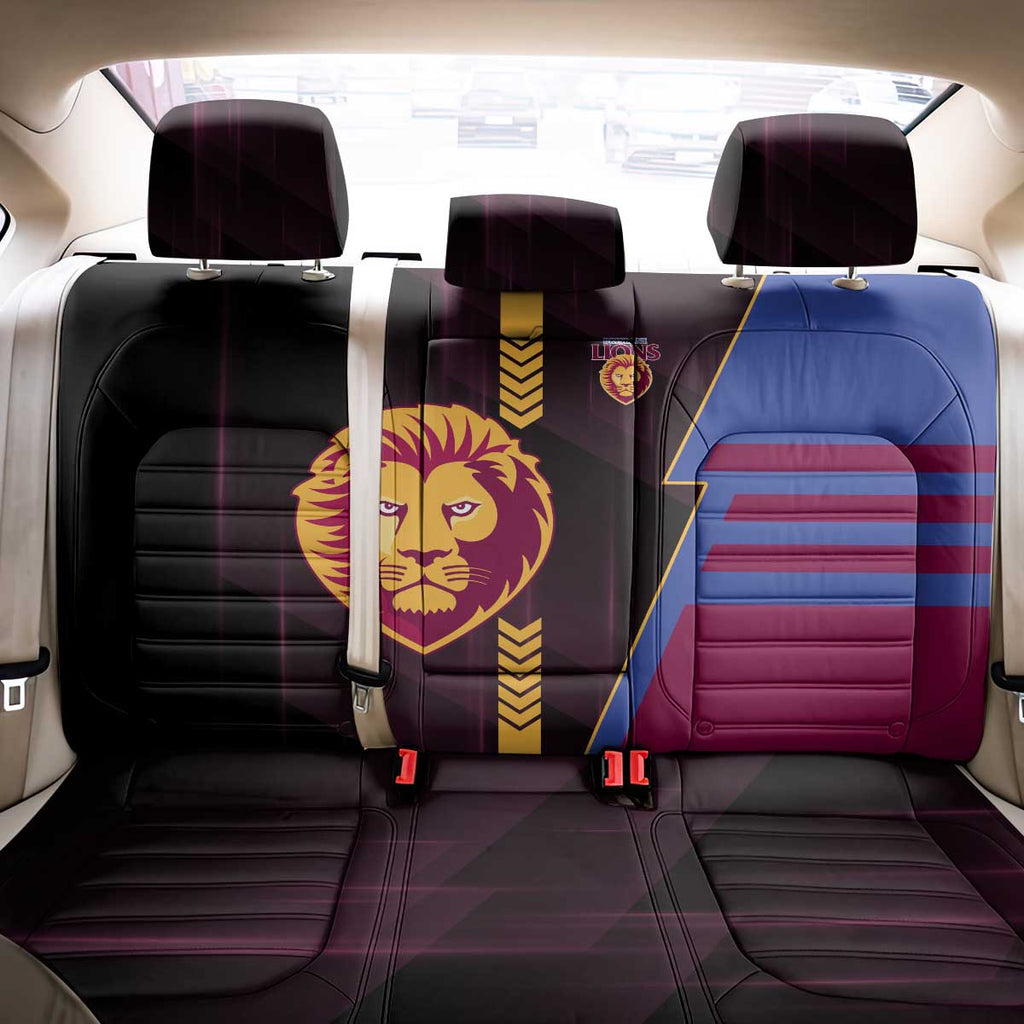 Brisbane Lions Back Car Seat Cover Modern Geometric Sports Graphic Style