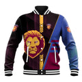 Personalized Brisbane Lions Baseball Jacket Modern Geometric Sports Graphic Style