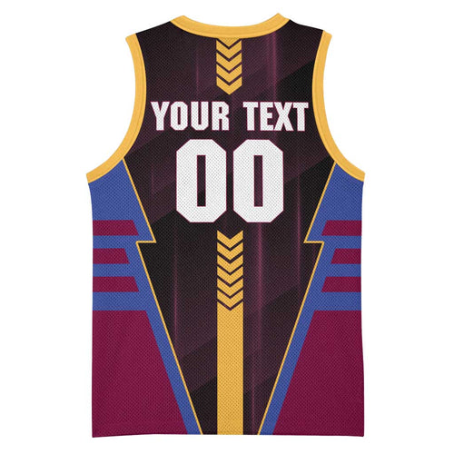 Personalized Brisbane Lions Basketball Jersey Modern Geometric Sports Graphic Style