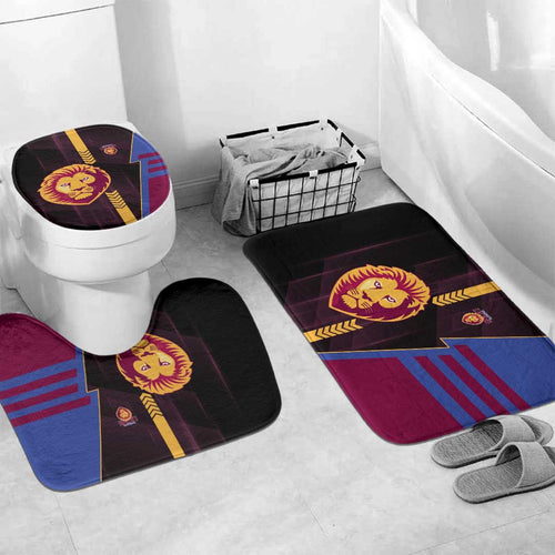 Brisbane Lions Bathroom Set Modern Geometric Sports Graphic Style