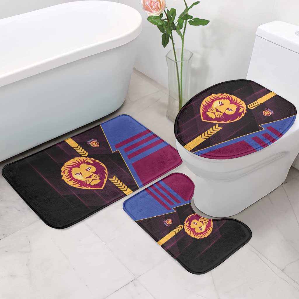 Brisbane Lions Bathroom Set Modern Geometric Sports Graphic Style