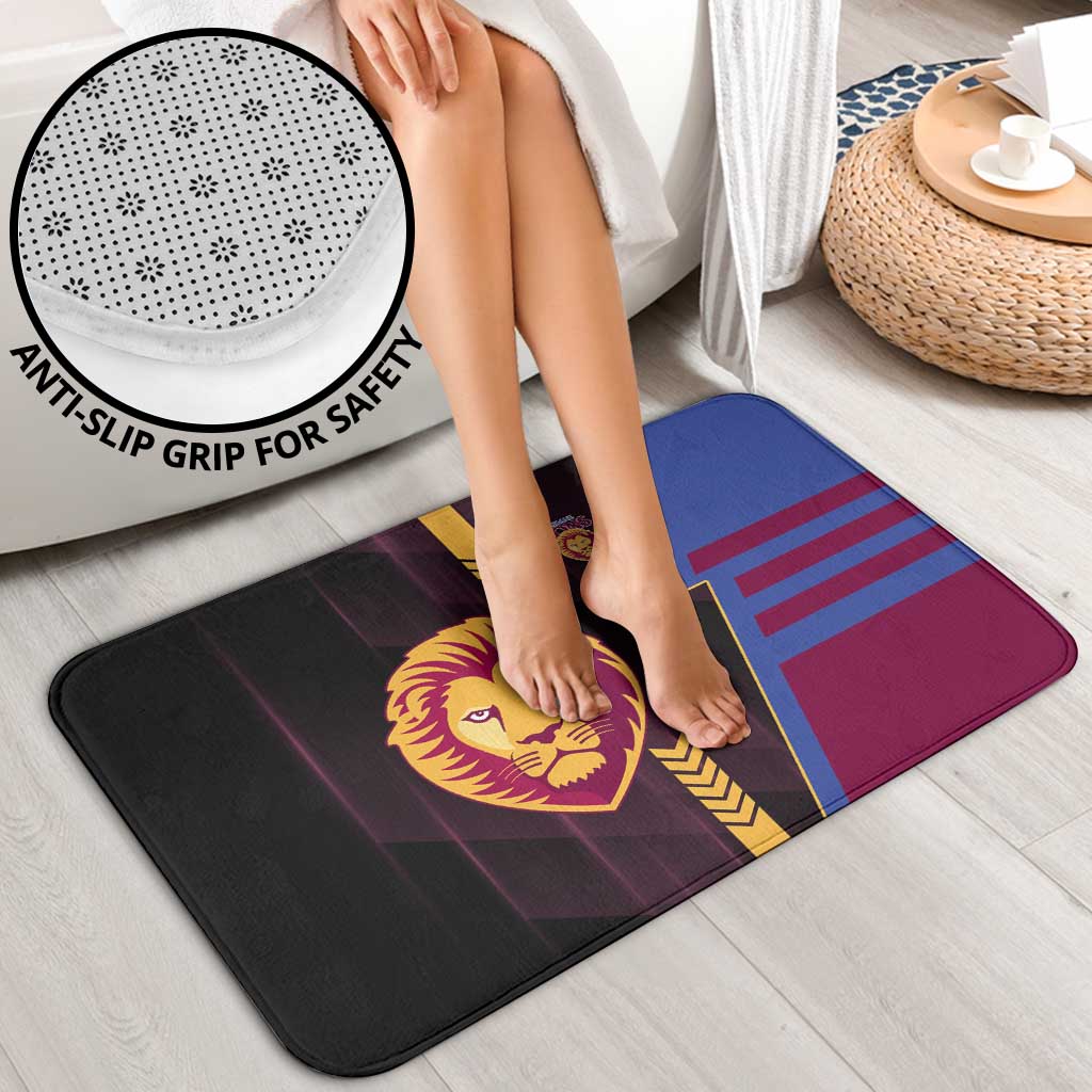 Brisbane Lions Bathroom Set Modern Geometric Sports Graphic Style