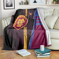 Brisbane Lions Blanket Modern Geometric Sports Graphic Style