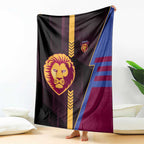 Brisbane Lions Blanket Modern Geometric Sports Graphic Style