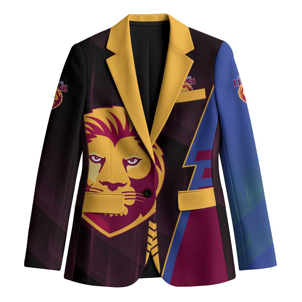 Personalized Brisbane Lions Blazer Modern Geometric Sports Graphic Style