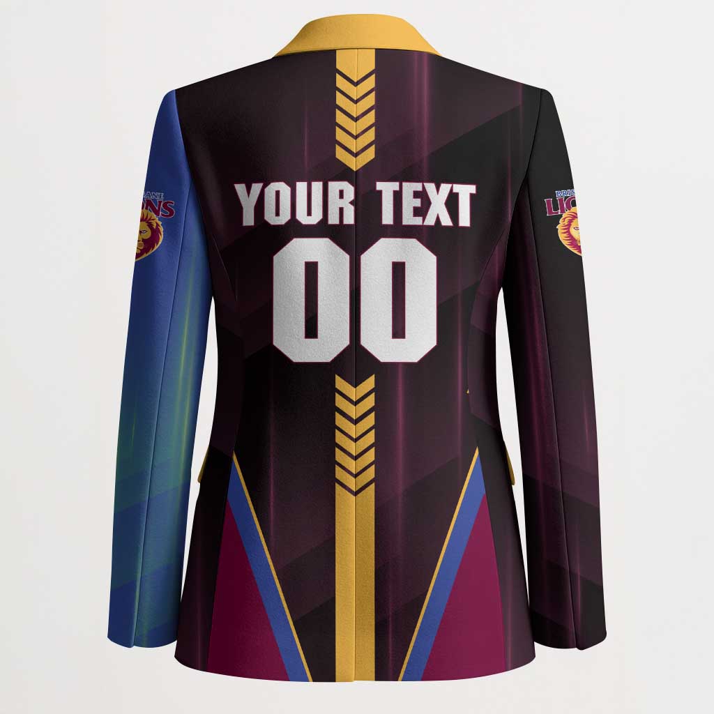 Personalized Brisbane Lions Blazer Modern Geometric Sports Graphic Style