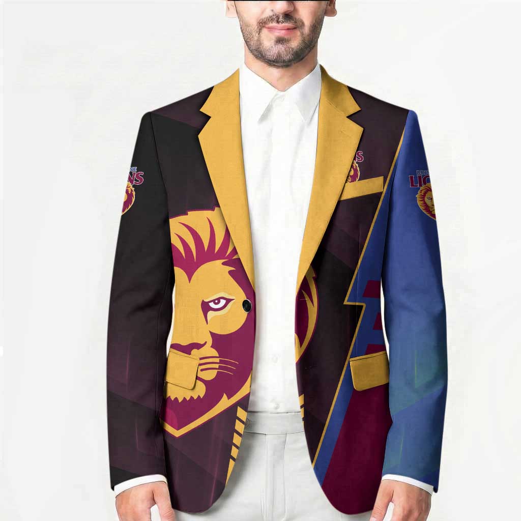 Personalized Brisbane Lions Blazer Modern Geometric Sports Graphic Style