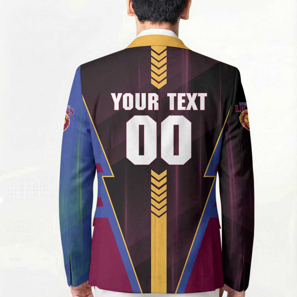Personalized Brisbane Lions Blazer Modern Geometric Sports Graphic Style
