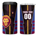 Personalized Brisbane Lions 4 in 1 Can Cooler Tumbler Modern Geometric Sports Graphic Style