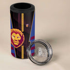 Personalized Brisbane Lions 4 in 1 Can Cooler Tumbler Modern Geometric Sports Graphic Style