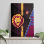 Brisbane Lions Canvas Wall Art Modern Geometric Sports Graphic Style