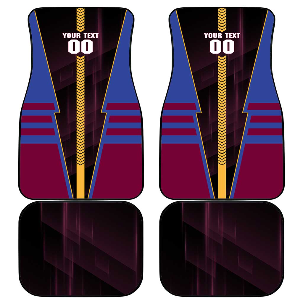 Personalized Brisbane Lions Car Mats Modern Geometric Sports Graphic Style