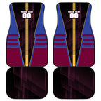 Personalized Brisbane Lions Car Mats Modern Geometric Sports Graphic Style