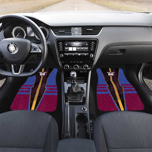Personalized Brisbane Lions Car Mats Modern Geometric Sports Graphic Style