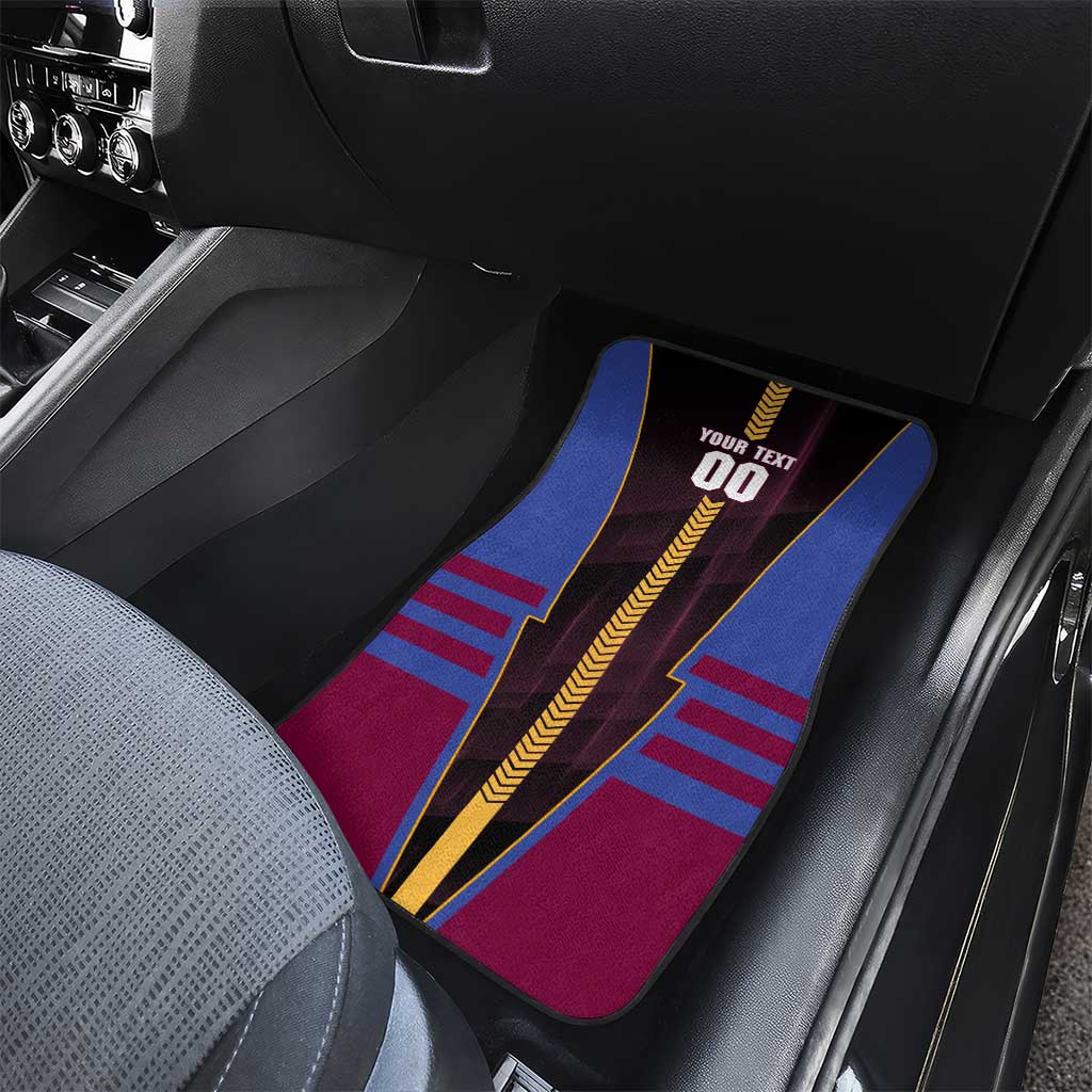 Personalized Brisbane Lions Car Mats Modern Geometric Sports Graphic Style