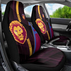 Brisbane Lions Car Seat Cover Modern Geometric Sports Graphic Style