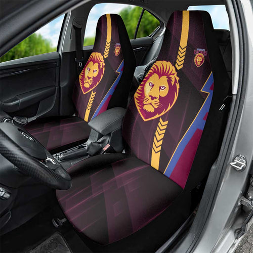 Brisbane Lions Car Seat Cover Modern Geometric Sports Graphic Style