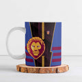 Personalized Brisbane Lions Ceramic Mug Modern Geometric Sports Graphic Style