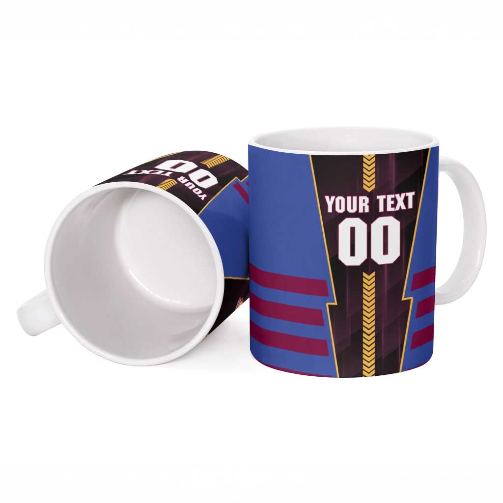 Personalized Brisbane Lions Ceramic Mug Modern Geometric Sports Graphic Style