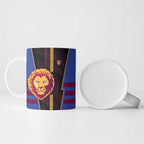 Personalized Brisbane Lions Ceramic Mug Modern Geometric Sports Graphic Style