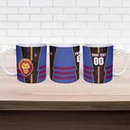 Personalized Brisbane Lions Ceramic Mug Modern Geometric Sports Graphic Style