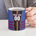 Personalized Brisbane Lions Ceramic Mug Modern Geometric Sports Graphic Style