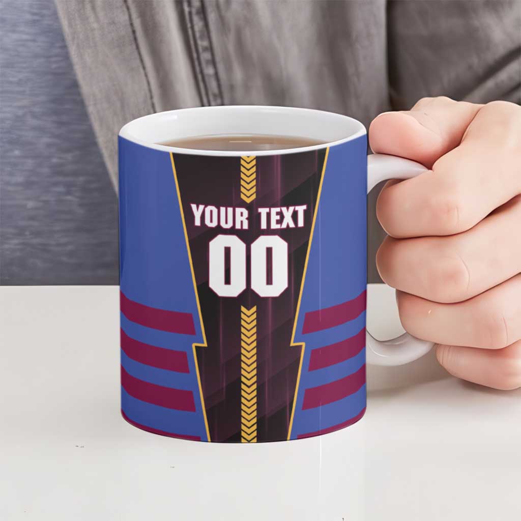 Personalized Brisbane Lions Ceramic Mug Modern Geometric Sports Graphic Style