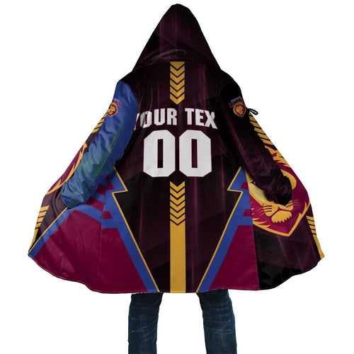 Personalized Brisbane Lions Cloak Modern Geometric Sports Graphic Style