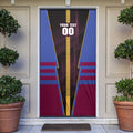 Personalized Brisbane Lions Door Cover Modern Geometric Sports Graphic Style