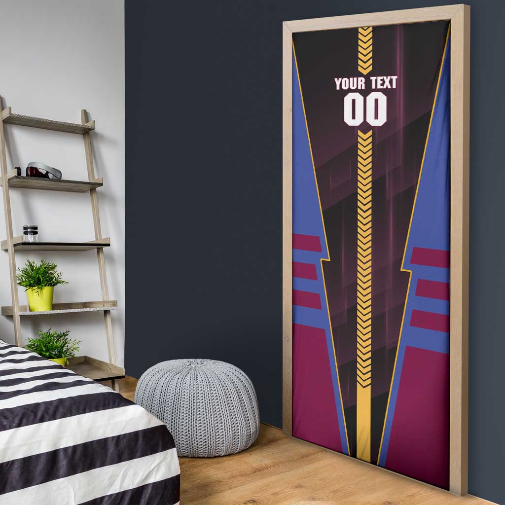 Personalized Brisbane Lions Door Cover Modern Geometric Sports Graphic Style
