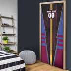 Personalized Brisbane Lions Door Cover Modern Geometric Sports Graphic Style