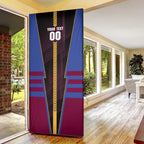 Personalized Brisbane Lions Door Cover Modern Geometric Sports Graphic Style