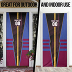 Personalized Brisbane Lions Door Cover Modern Geometric Sports Graphic Style