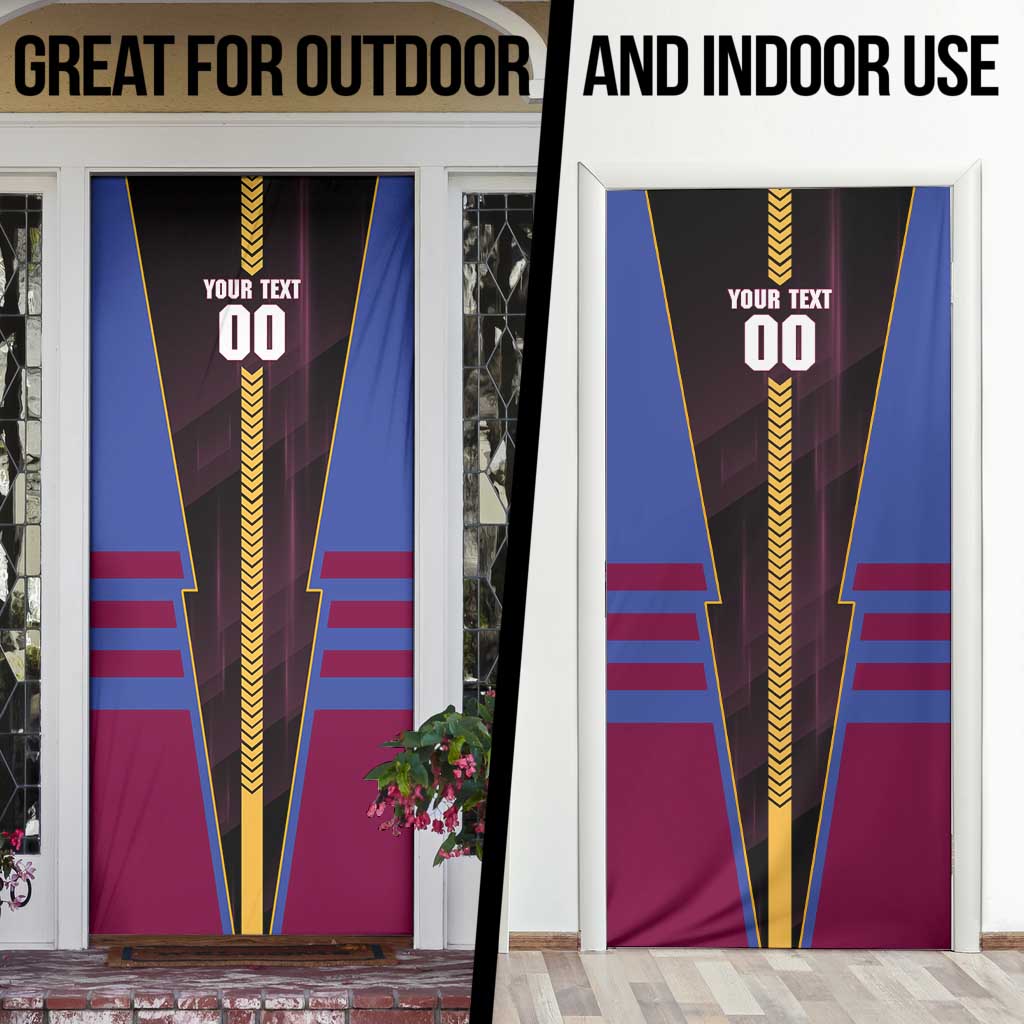 Personalized Brisbane Lions Door Cover Modern Geometric Sports Graphic Style