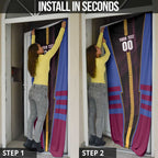 Personalized Brisbane Lions Door Cover Modern Geometric Sports Graphic Style