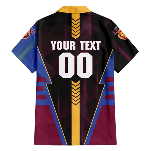 Personalized Brisbane Lions Family Matching Mermaid Dress and Hawaiian Shirt Modern Geometric Sports Graphic Style