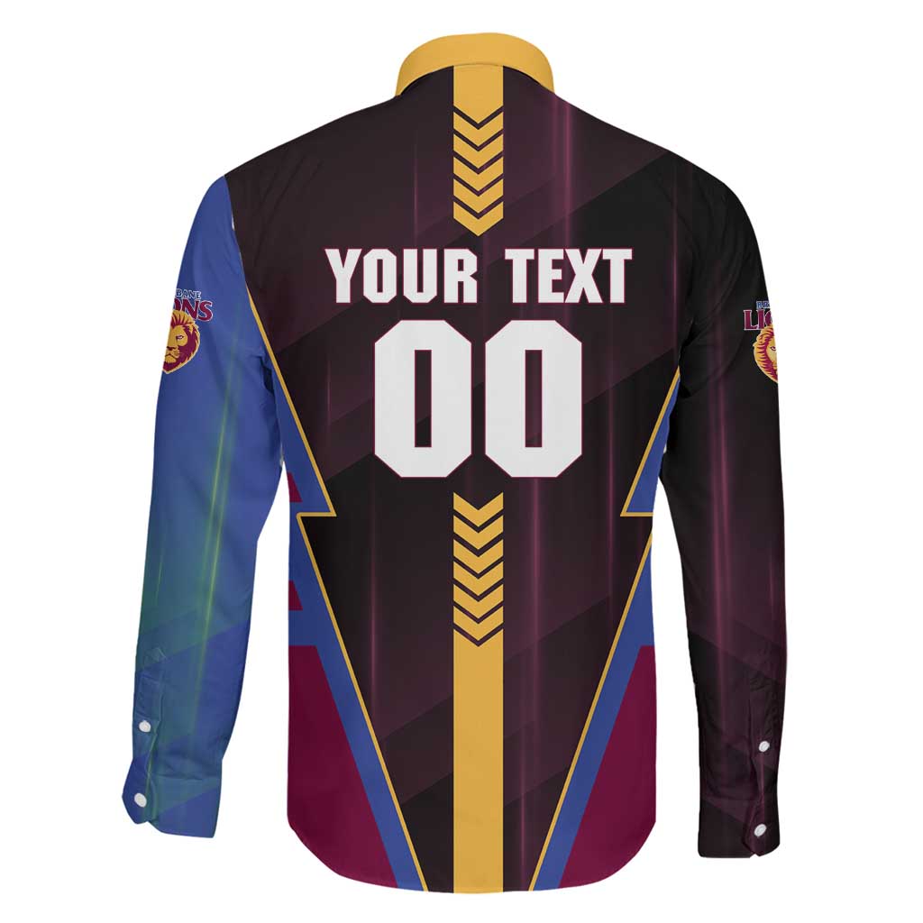 Personalized Brisbane Lions Family Matching Puletasi and Hawaiian Shirt Modern Geometric Sports Graphic Style