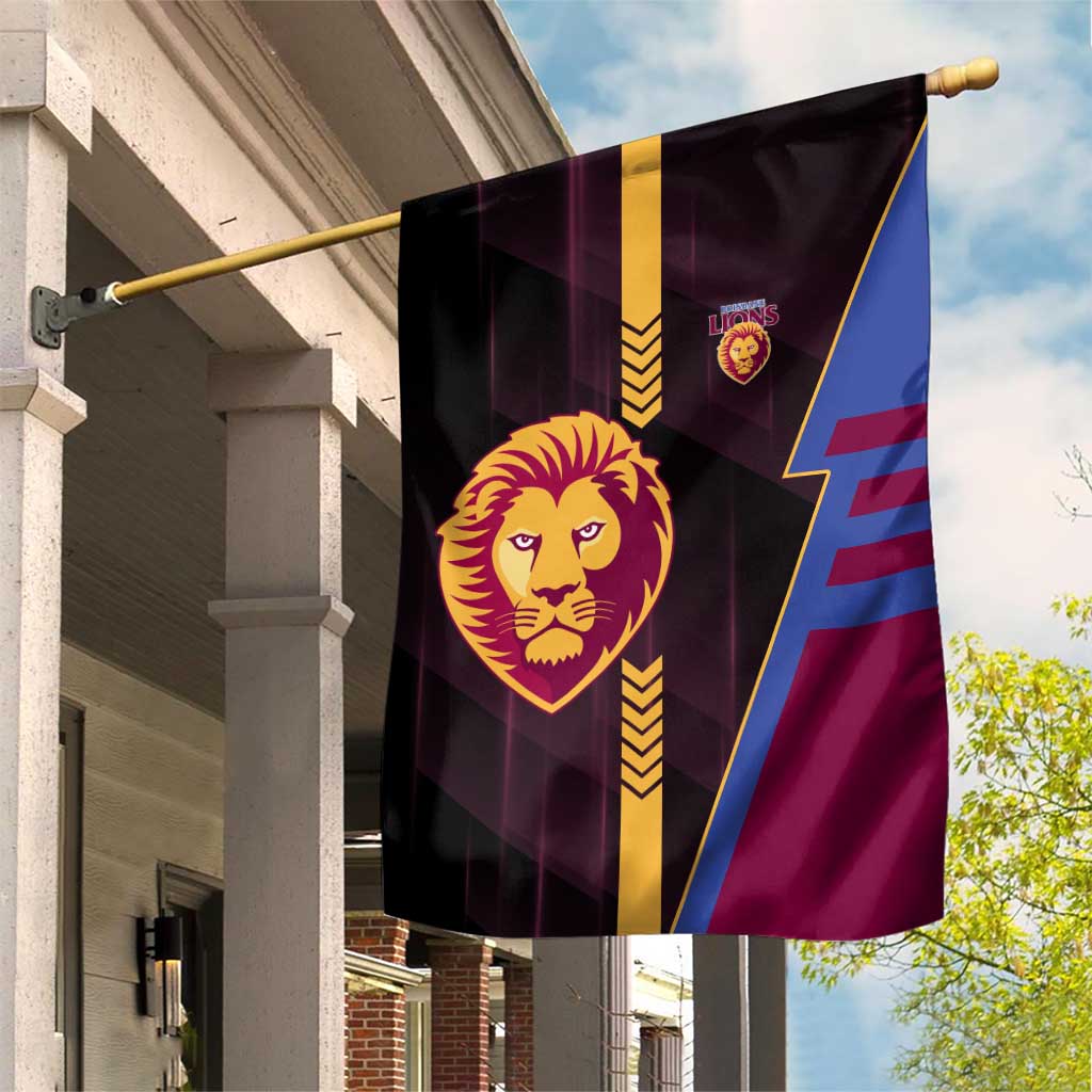 Brisbane Lions Garden Flag Modern Geometric Sports Graphic Style