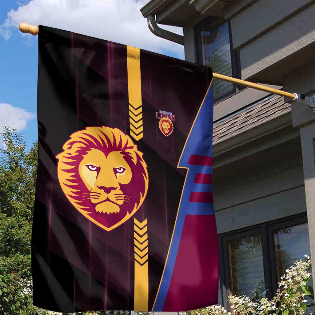 Brisbane Lions Garden Flag Modern Geometric Sports Graphic Style
