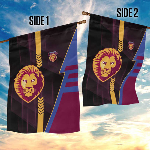 Brisbane Lions Garden Flag Modern Geometric Sports Graphic Style