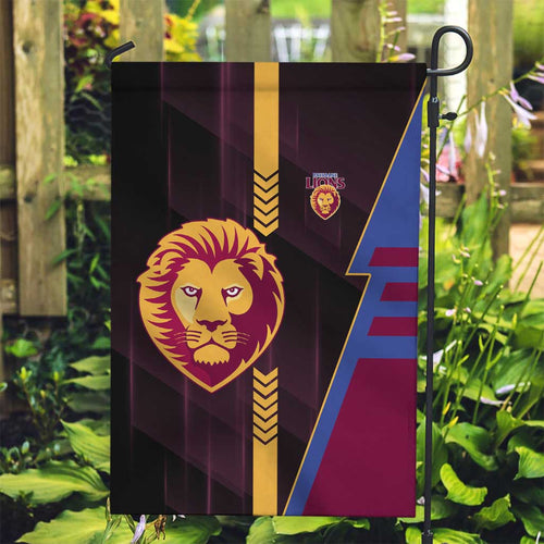 Brisbane Lions Garden Flag Modern Geometric Sports Graphic Style